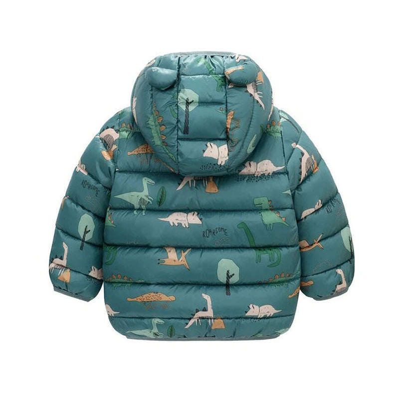 Hooded Lightweight Down Jackets Children Boy Girl Baby Coat Autumn Winter Outerwear Casual Clothing Kids Christmas Birthday Gift