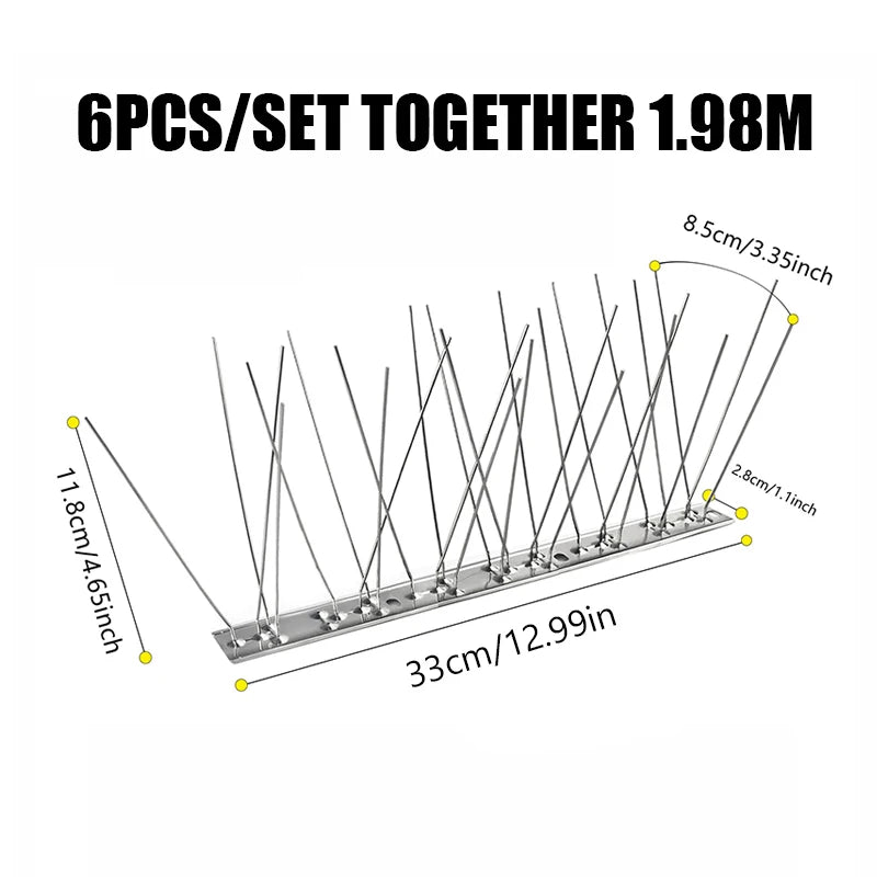 Bird Repellent Spikes Anti Against Birds and Pigeons Hooligans Deterrent Scarecaper Goods Scare Outside Repeller Balconies Pest