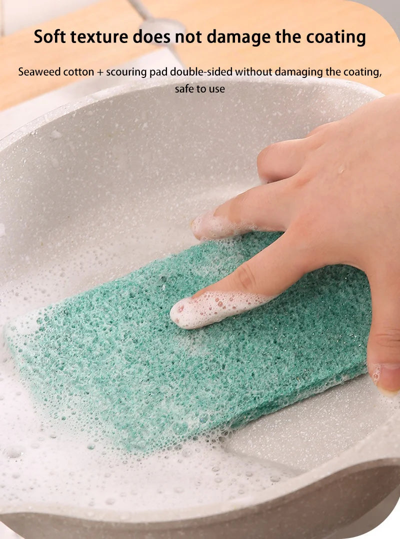 5/10/20/30PCS Scrub Pads Household Kitchen Oil Removal Dishwashing Pot Pads Scratch Free Multipurpose Reusable Cleaning Dishrag