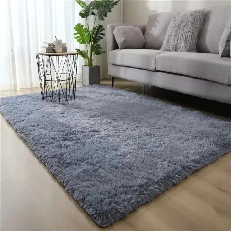 Gradient Silk Wool Bedside Rug Children's Room Living Room Bedroom Non-slip Machine Washable Not Easy To Lose Hair Carpet