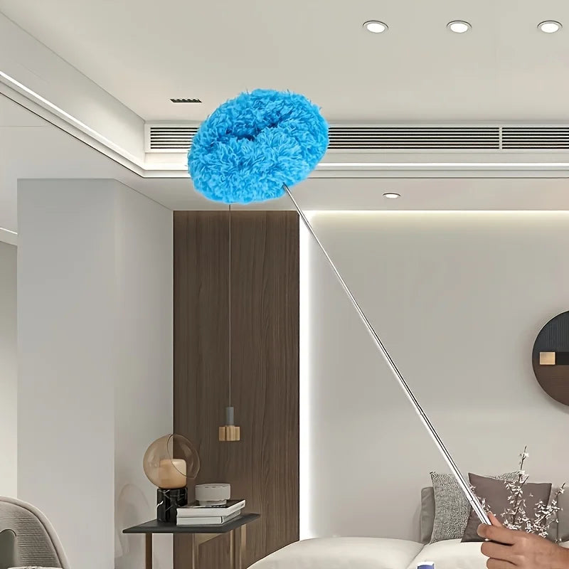 Reusable Microfiber Ceiling Fan Duster Set for Home & RVs - Effortless Cleaning Brush with Dust-Locking Technology