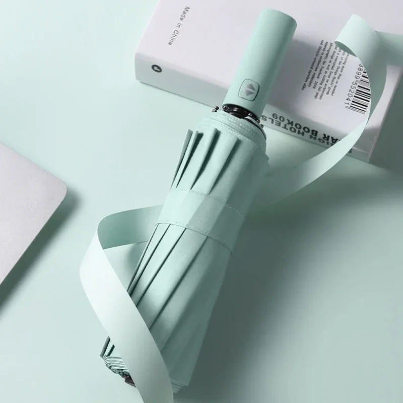 Morandi Fully Automatic Umbrella Black Glue Sunscreen Sun Umbrella Plus Sun Umbrella Wholesale