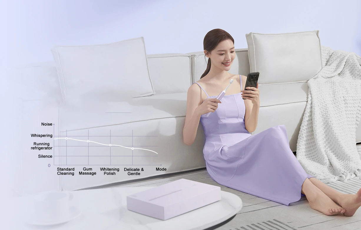 MIJIA T302 Sonic Electric Toothbrush - 31,000 RPM, 150 Days Battery,Copper-Free DuPont Brush Head,IPX8 Waterproof,4 Modes