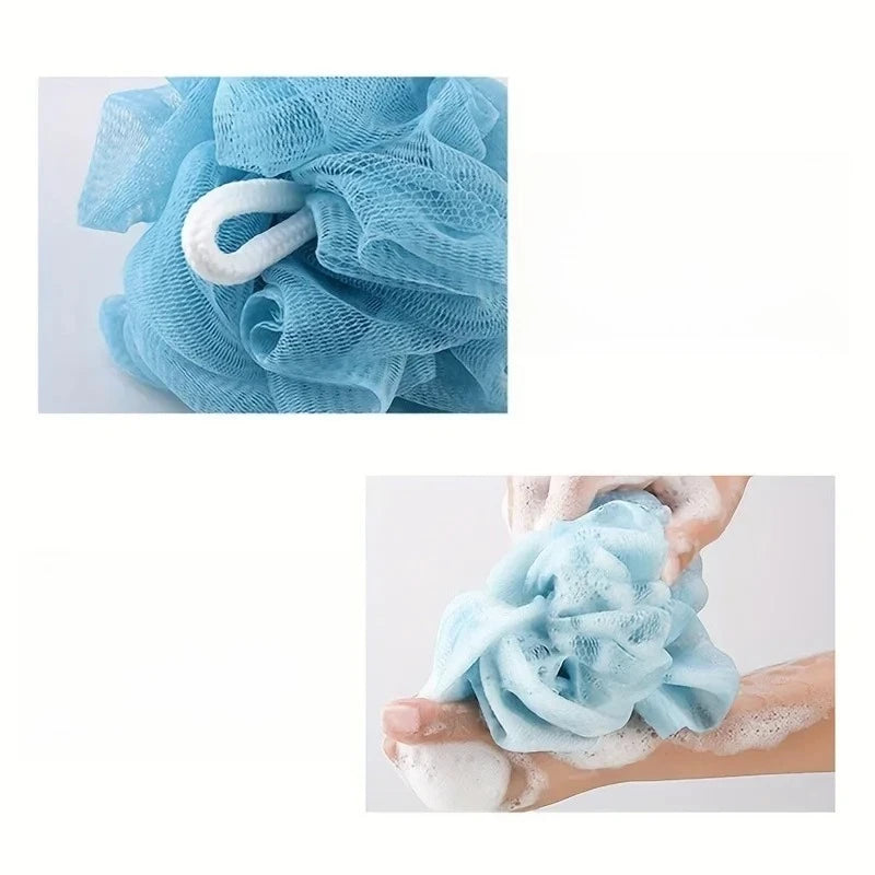3pcs 3-in-1 Exfoliating Bath Towel Set Soft Back Scrubbing Bath Glove Washcloth & Shower Ball Loofah for Deep Body Cleaning