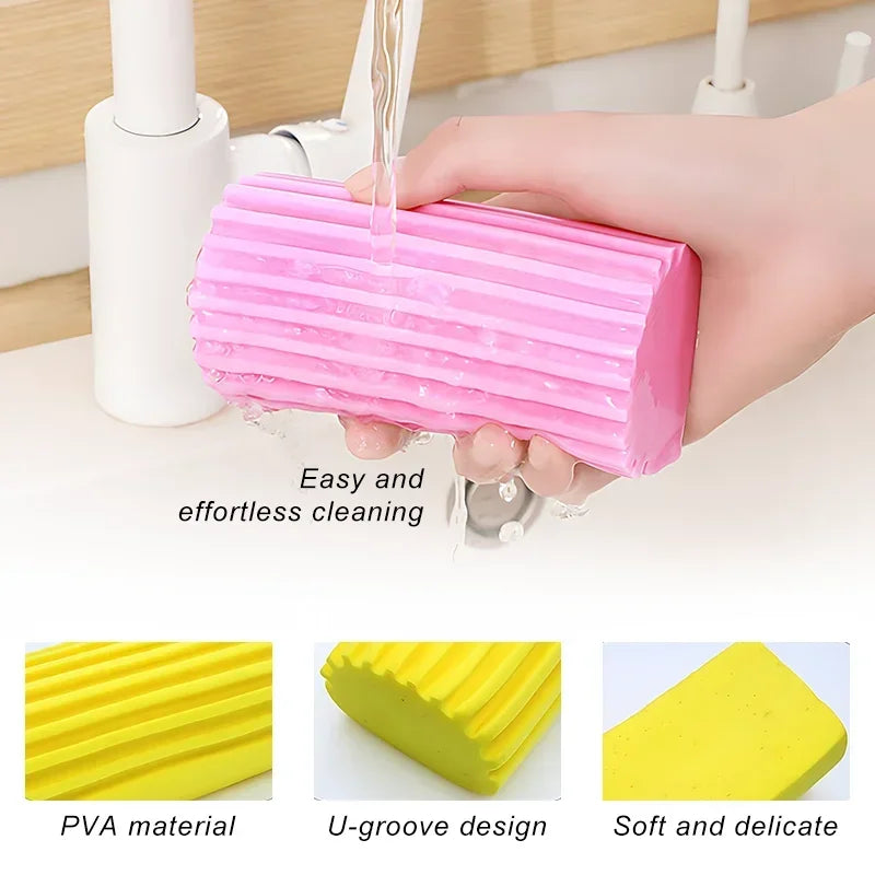 Reusable PVA Super Absorbent Sponge Block High Density Water Absorption Cotton Cloth Kitchen Sink Cleaning Tool