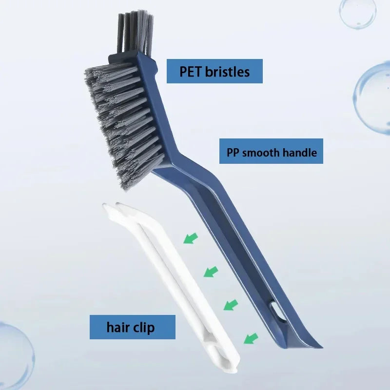V-Shaped Gap Cleaning Brush - Multi-Purpose Hard Bristle Tool for Bathroom, Kitchen & Tile Grout - Efficient Dead Spot Cleaner