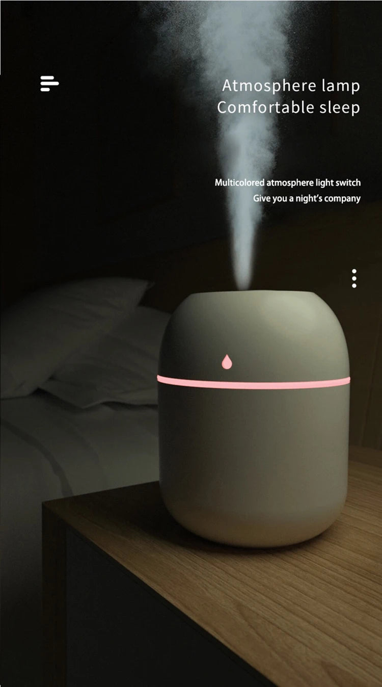 Mini Portable Water Drop Air Humidifier USB Desktop Indoor Household Mute Air Atomization Humidifier  essential oil diffuser