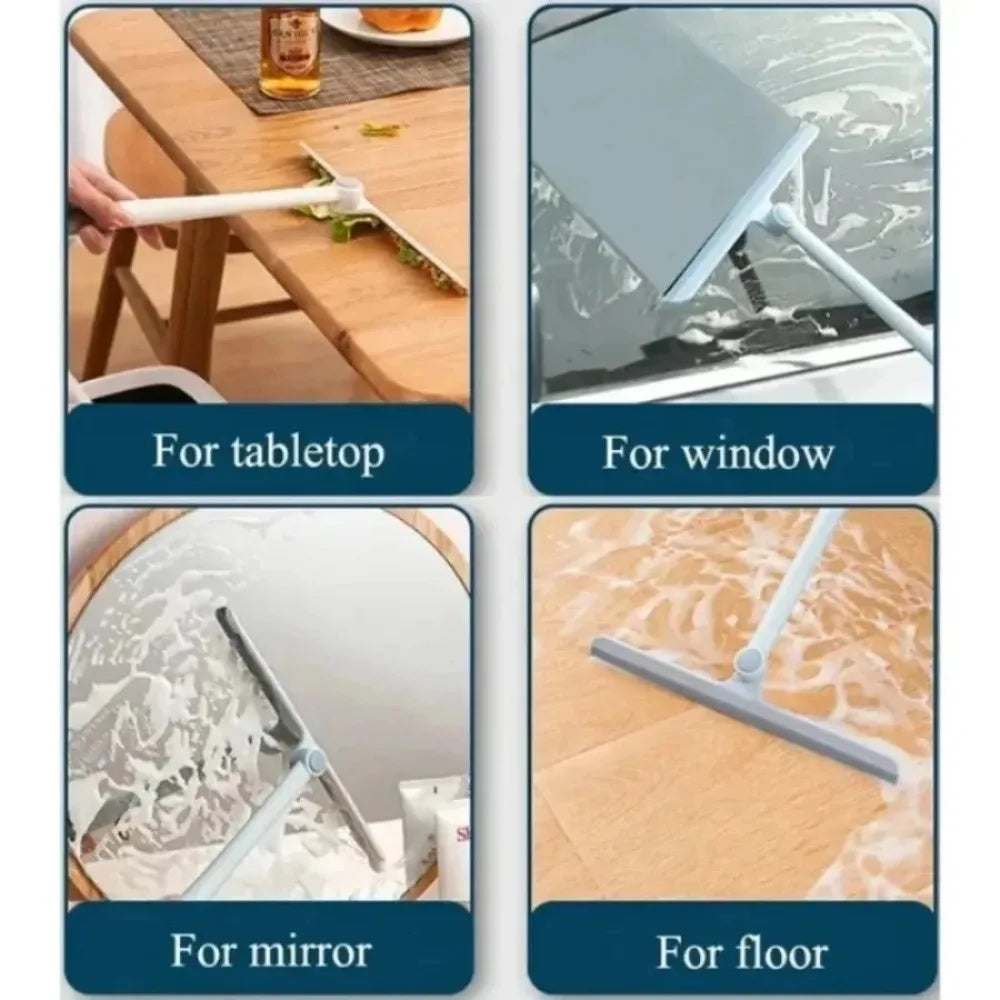 360-degree rotatable shower squeegee, glass squeegee, scraper cleaner, bathroom mirror scraper