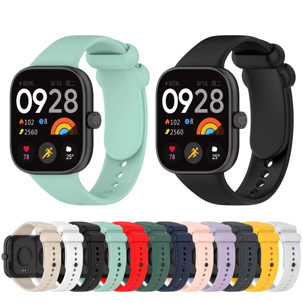 Silicone Band for Redmi watch 4 Strap smart watch accessories watchband wrist correa bracelet Replacement belt for mi band 8 pro