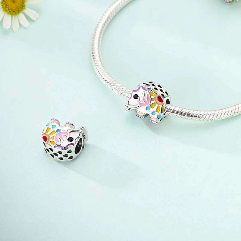 Pink Charms Original 925 Sterling Silver Heart Bow Perfume Bottle Charms Beads Pendants Fit Bracelet DIY Women Jewelry Making