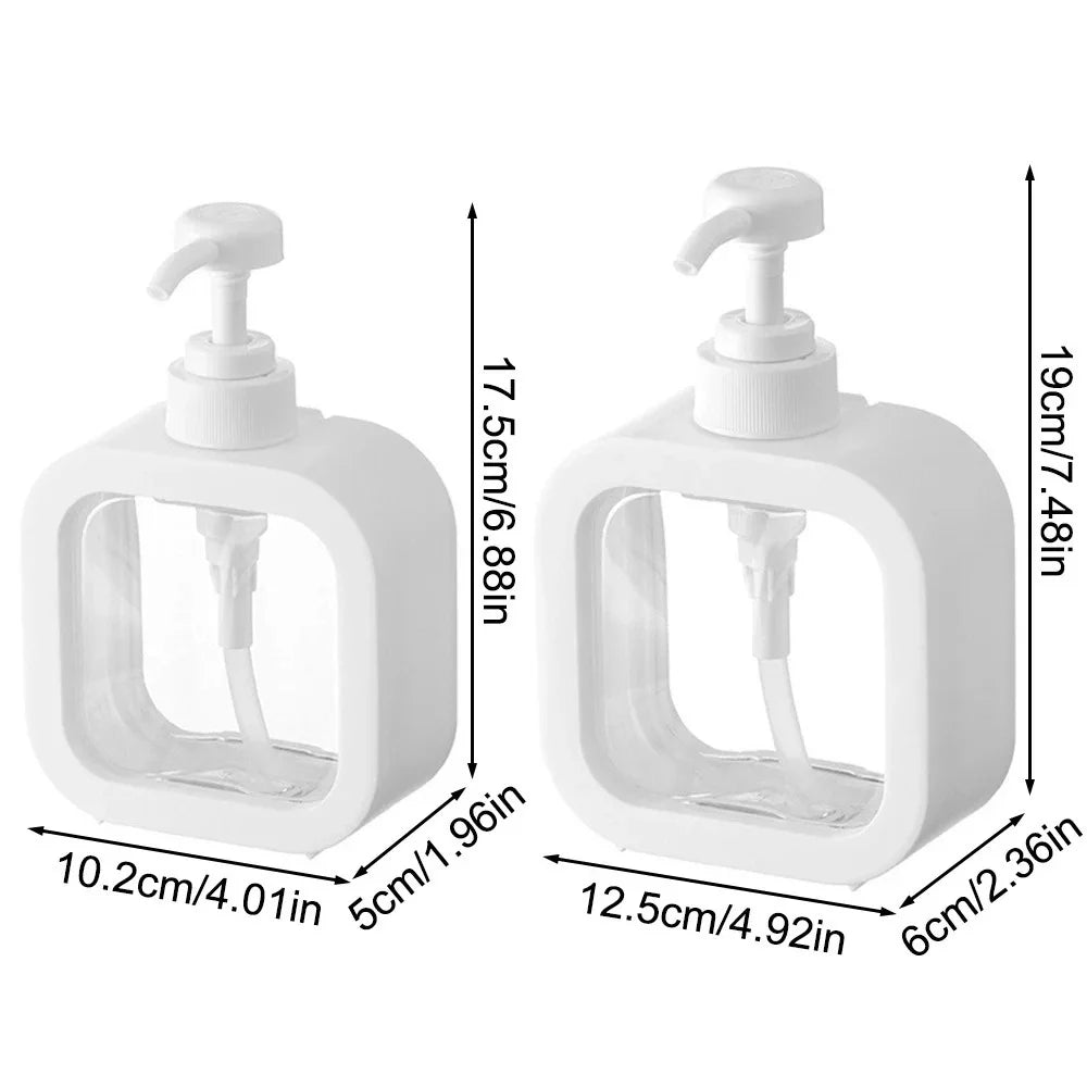 500/300mL Large Capacity Transparent Soap Lotion Dispenser Bottle Press Pump Plastic Hand Sanitizer For Kitchen Bathroom Travel