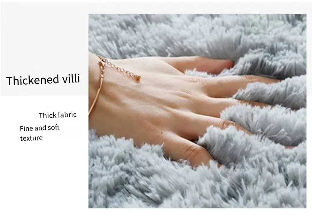 Gradient Silk Wool Bedside Rug Children's Room Living Room Bedroom Non-slip Machine Washable Not Easy To Lose Hair Carpet