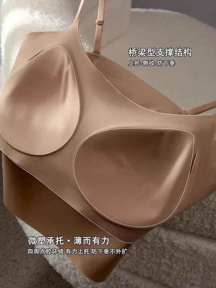 Autumn Winter MOYISU Seamless Bra: Invisible Lined Camisole Anti-Peep Undershirt Strap Sexy  Support Cozy Layering UK Essential