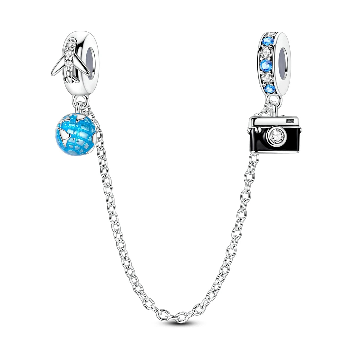 Travel Charm 925 Silver Plane Paris Tower Pendant Fit Bracelet Beads Making Woman Fashion Jewelry