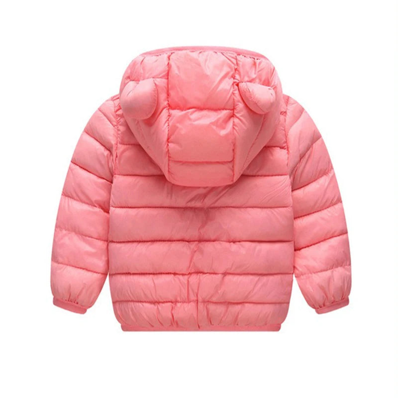 Hooded Lightweight Down Jackets Children Boy Girl Baby Coat Autumn Winter Outerwear Casual Clothing Kids Christmas Birthday Gift
