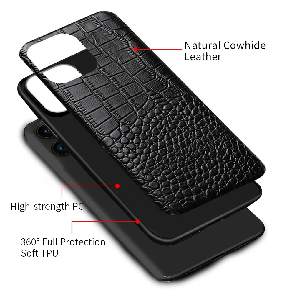 WEFOR Genuine Leather Phone Case for Apple iPhone 14 11 12 13 Pro Max 14Pro 12 Mini X XR XS 6S 6 7 8 Plus SE 2020 Back Cover