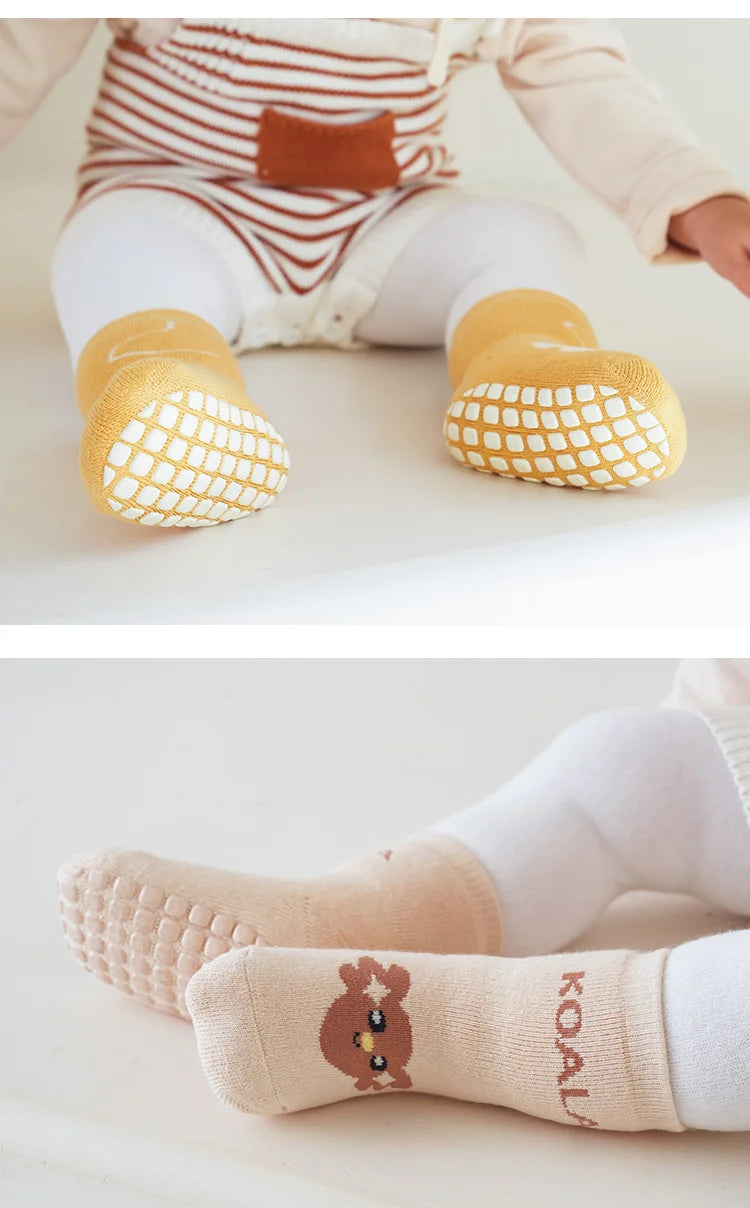 3 Pairs/lot Autumn Winter Warm Toddler Boy Girls Floor Socks Thicken Baby Non-slip Thermal Socks Children Clothing Accessories