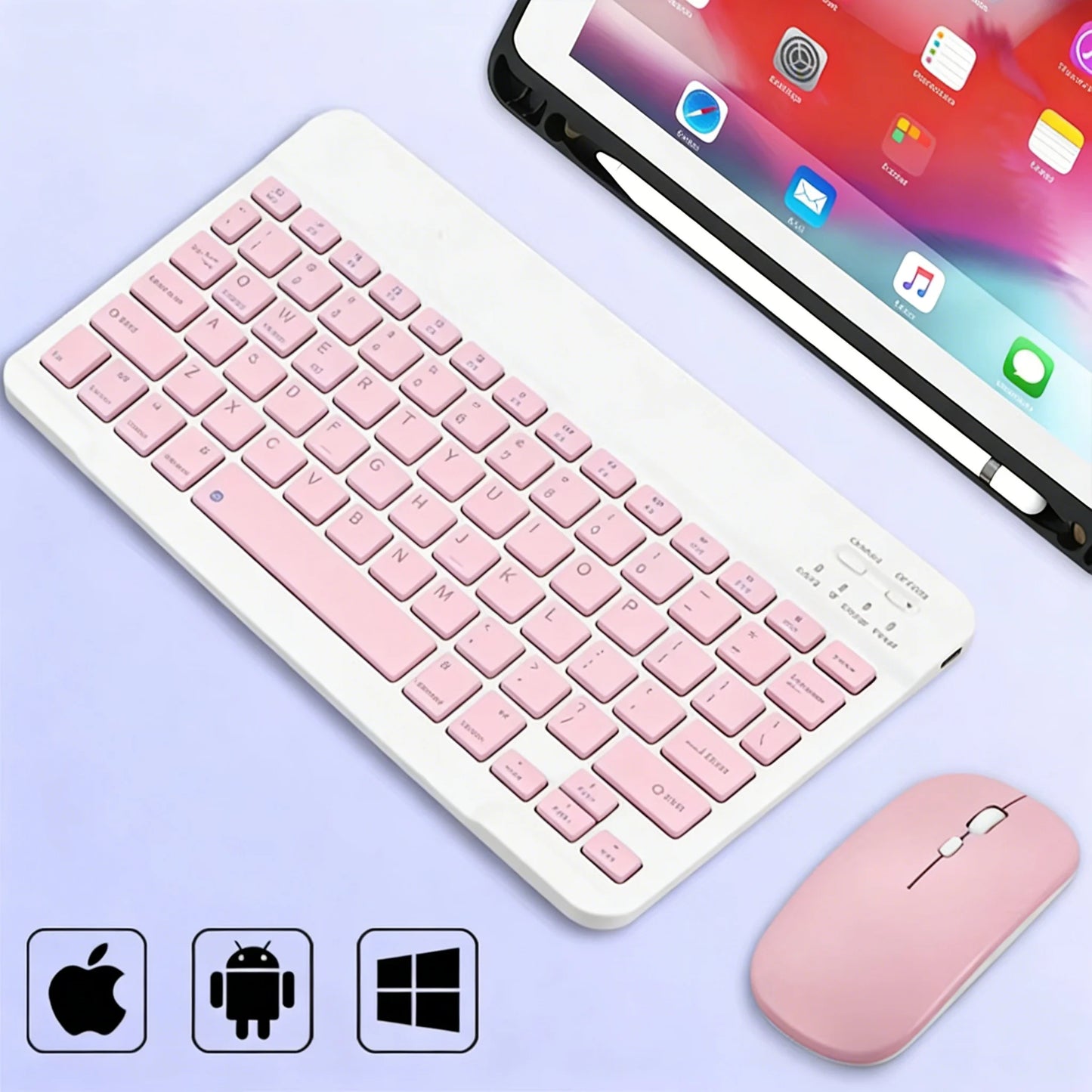 New 10-inch mobile phone pad universal wireless Bluetooth keyboard mouse mute control keyboard convenient mini  mouse keyboard