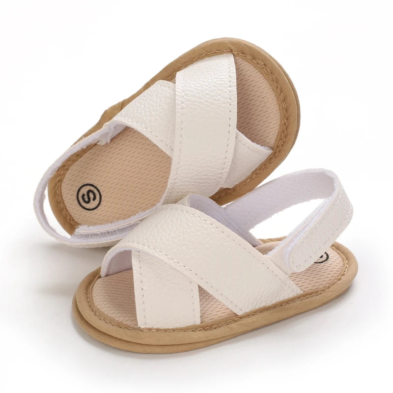 Casual Cute Solid Color Open Toe Sandals For Baby Boy Girls Breathable Lightweight Walking Shoes For Spring And Summer