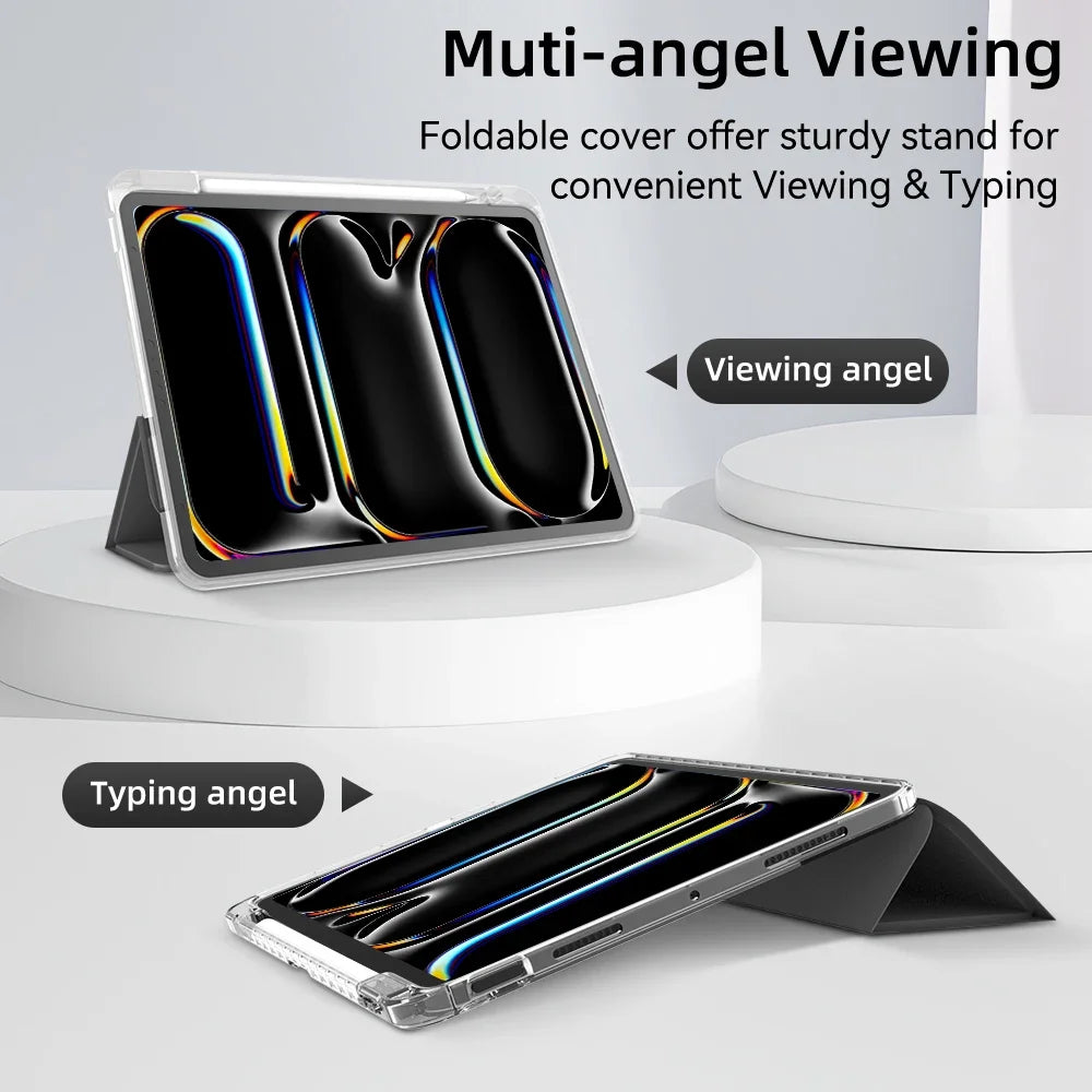 For iPad Air 11 2024 Pro Transparency Case For 2024 iPad Air 11-inch 12.9-inch Air 4/5 iPad 7/8/9th 10.2 5/6th 9.7in Tablet Case