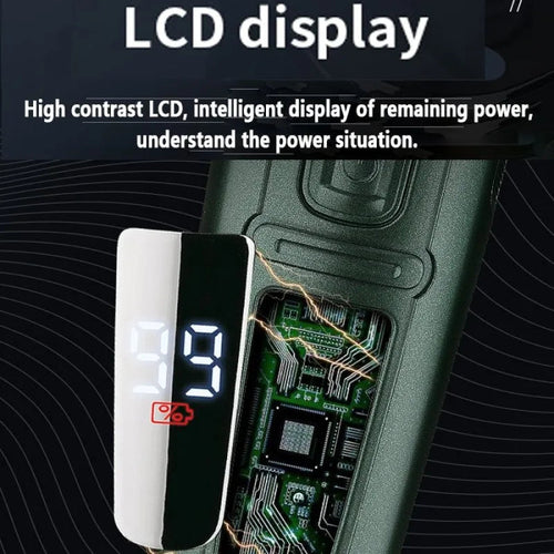 LCD Display IPX7 Waterproof Electric Shaver for Men Wet Dry Beard