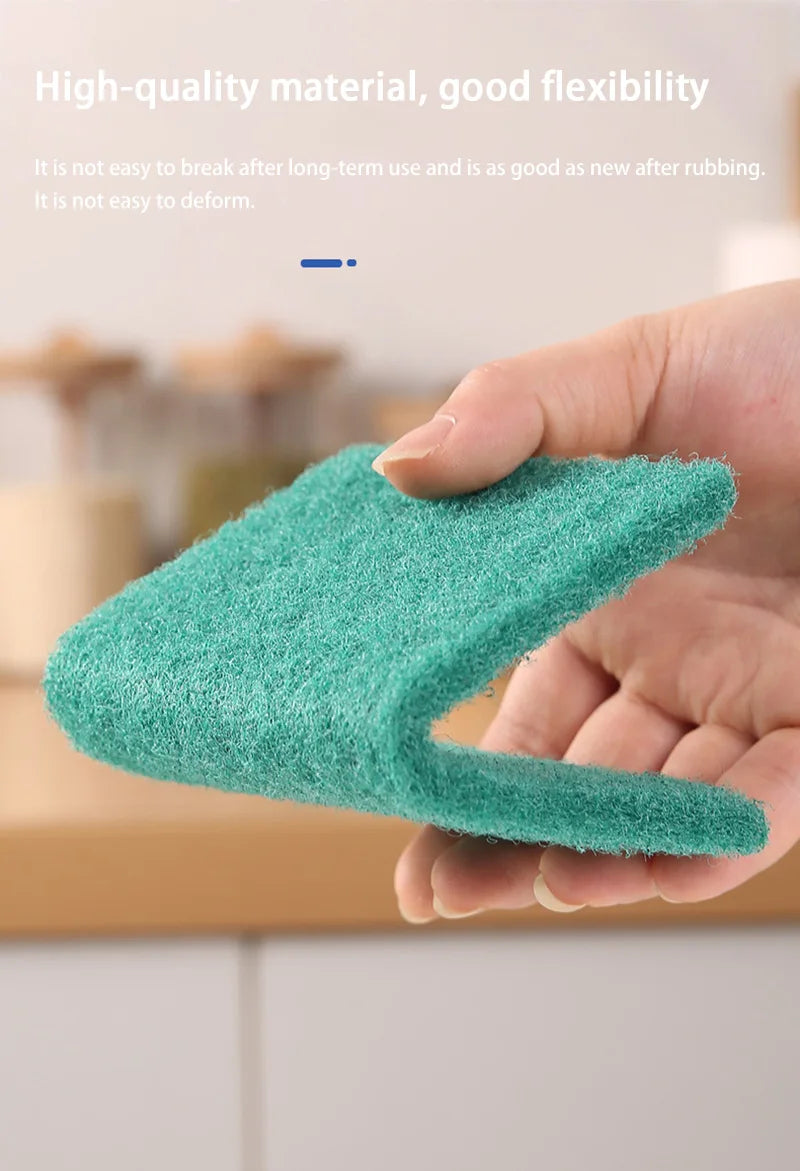 5/10/20/30PCS Scrub Pads Household Kitchen Oil Removal Dishwashing Pot Pads Scratch Free Multipurpose Reusable Cleaning Dishrag