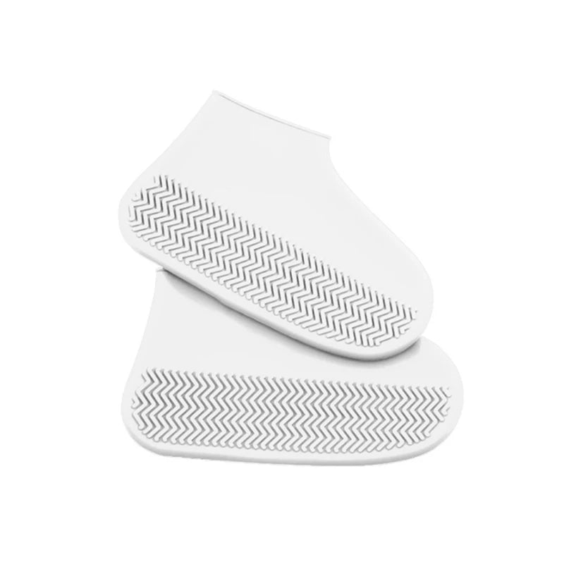 2pcs Waterproof Non-slip Silicone Shoe High Elastic Wear-resistant Unisex Rain Boots for Outdoor Rainy Day Reusable Shoe Cover