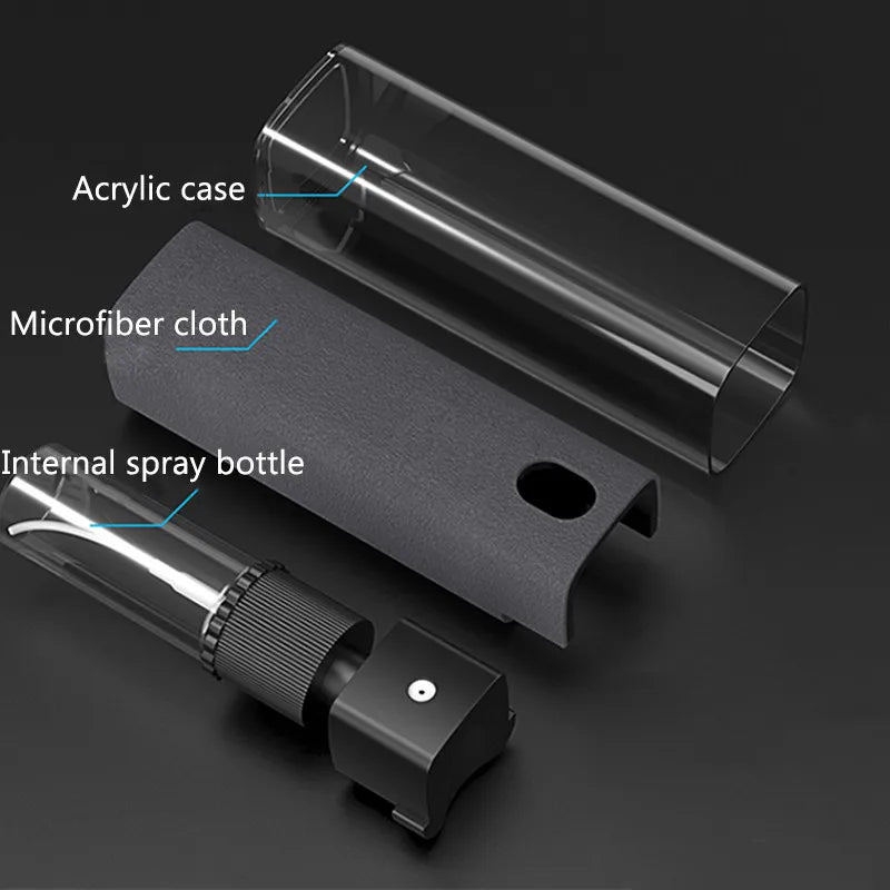2 In 1 Phone Screen Cleaner Spray Portable Tablet Phone Touch Screen Cleaner Microfiber Cloth Set Glass Mini Cleaning Artifact