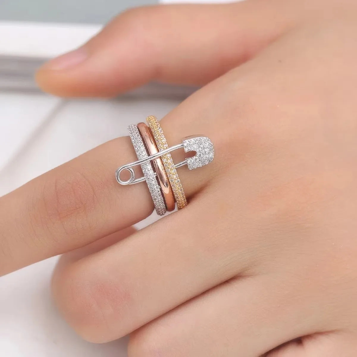 Stacked Ring Fashion Trend Street Style Gift For Friends, Birthday Party Surprise Ring