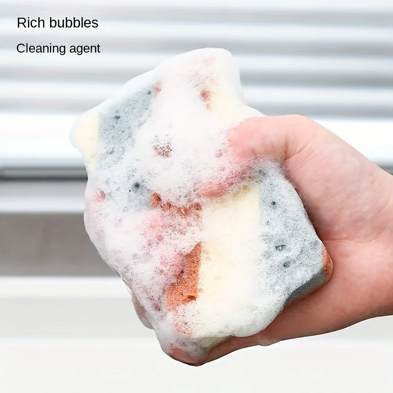 Double Sided Sponge Multipurpose Cleaning Sponge for Dishwashing and Stain Removal Durable Kitchen Bathroom Cleaning Tools
