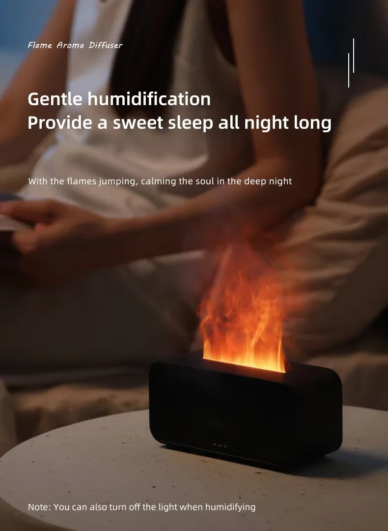 Air Aroma Humidifier Diffuser Essential Oils Humidifiers Mini Flame Automatic Fragrance Diffuser Home Humidifier With LED Light