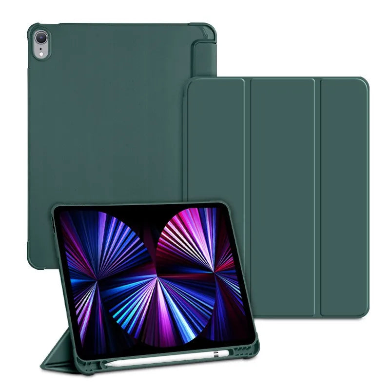 For iPad 10th Gen Case 3 fold Fall prevention Cover for Air 4 5 6 10.9in 11in 13in For Air 2 9.7 Pro 11 12.9 13 Mini 6 7 Case
