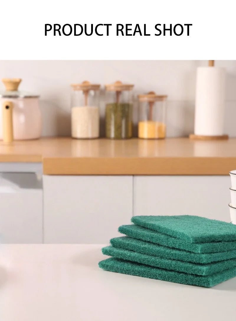 5/10/20/30PCS Scrub Pads Household Kitchen Oil Removal Dishwashing Pot Pads Scratch Free Multipurpose Reusable Cleaning Dishrag
