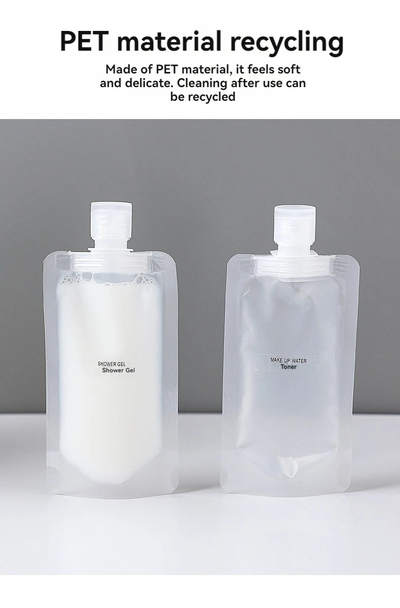 10Pcs 30/50/100ML Thickened Travel Subpackage Cosmetic Lotion Shower Gel Shampoo Portable Facial Cleanser
