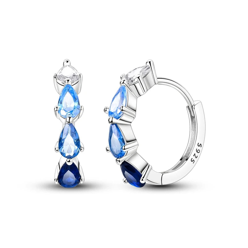 New 925 Sterling Silver Sparkling Zircon Four-Leaf clover Women Earrings Brilliant Wedding Engagement Star Earrings Jewelry Gift
