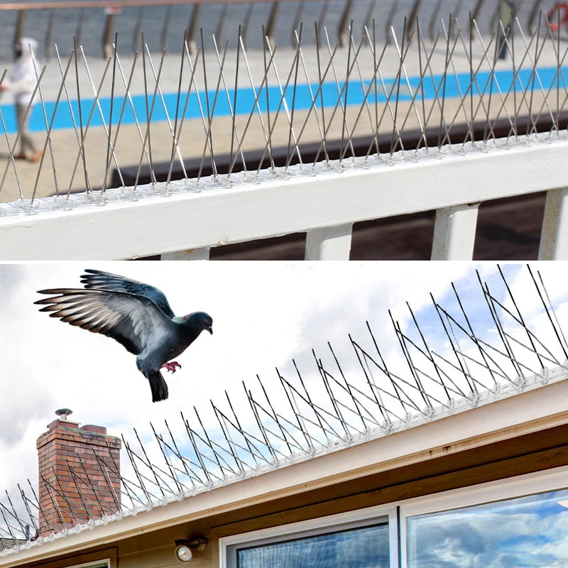 Bird Repellent Spikes Anti Against Birds and Pigeons Hooligans Deterrent Scarecaper Goods Scare Outside Repeller Balconies Pest