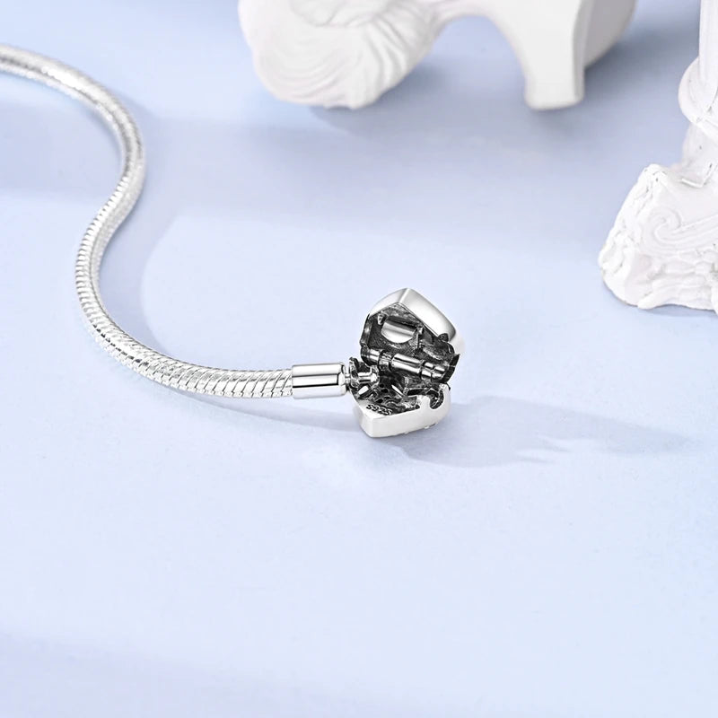 New 925 Sterling Silver Heart Shaped Zircon Snake Bone Bracelet For Women Fashion Birthday Jewelry Gift