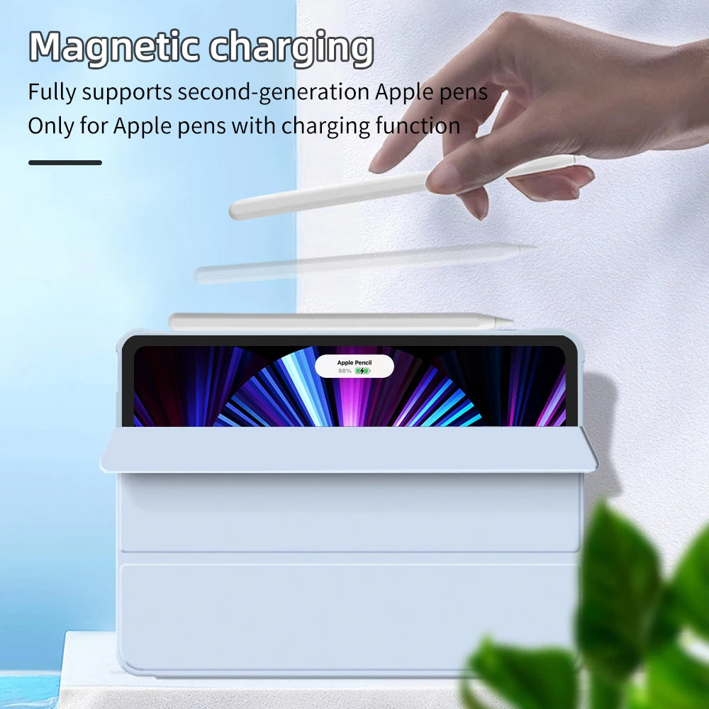 For iPad 10th Gen Case 3 fold Fall prevention Cover for Air 4 5 6 10.9in 11in 13in For Air 2 9.7 Pro 11 12.9 13 Mini 6 7 Case