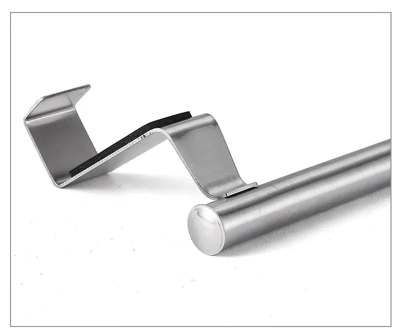 Kitchen Cabinet Door Towel Bar Stainless Steel Door Back Towel Hanging Holder Bathroom Punch-free Towels Hooks Home Organizer