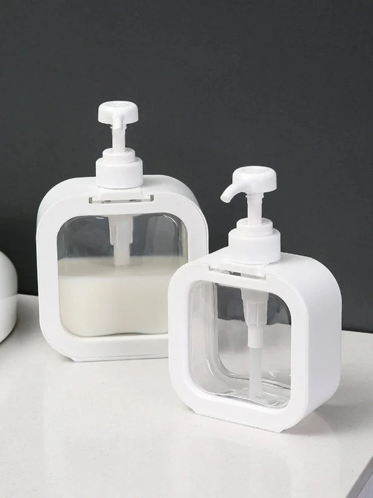 500/300mL Large Capacity Transparent Soap Lotion Dispenser Bottle Press Pump Plastic Hand Sanitizer For Kitchen Bathroom Travel