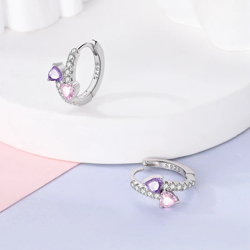 New 925 Sterling Silver Sparkling Zircon Four-Leaf clover Women Earrings Brilliant Wedding Engagement Star Earrings Jewelry Gift