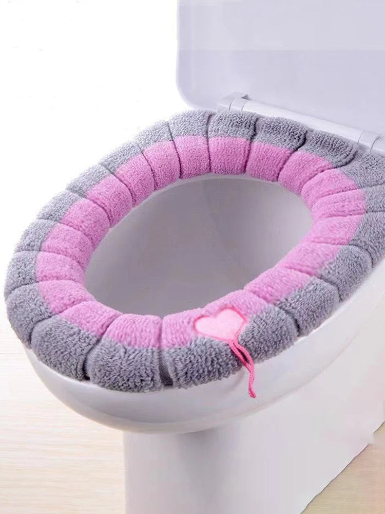 1pcs Toilet Cover Toilet Seat Cover Pads with Handle Toilet Lid Cover Cushion Thicker Bathroom Soft Toilet Seat Cover Soft Thick