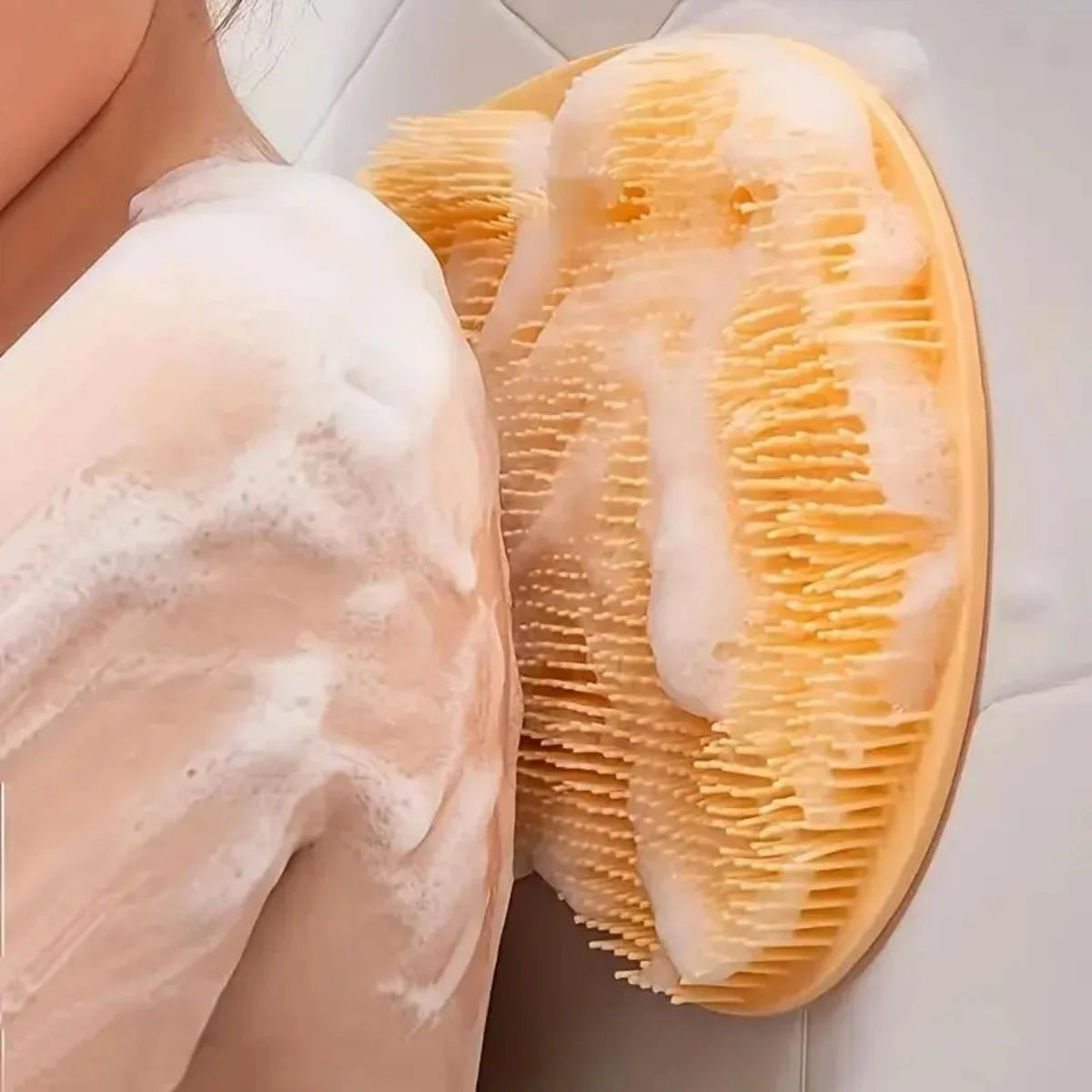 Silicone Foot Scrubber Mat, Non-Slip Shower Foot Cleaner Massager with Suction Cups
