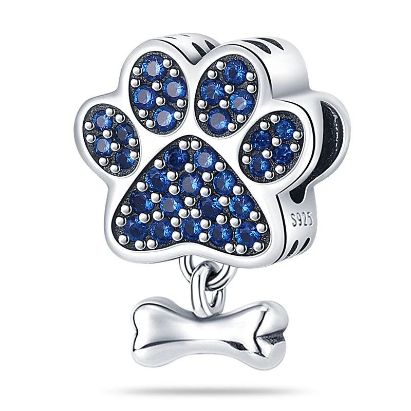 925 Silver Color Mushroom Owl Cat Bone Animal Charms Beads Fit Pandach 925 Original Bracelets Fine DIY Birthday Jewelry Gifts