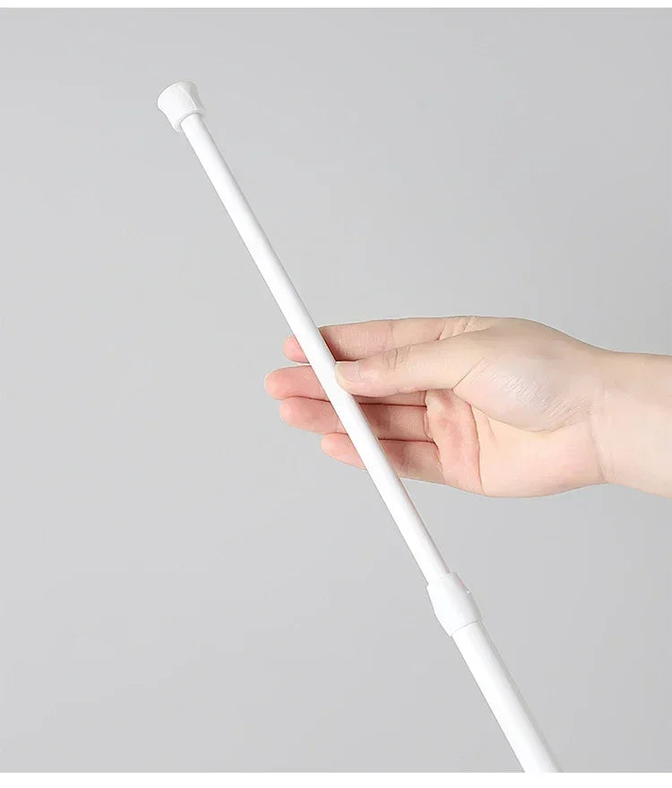 30-90CM Multi Purpose Spring Loaded Extendable Telescopic Curtain Pole Tension Rail Net Voile Pole Net Rods Curtain Telescopic