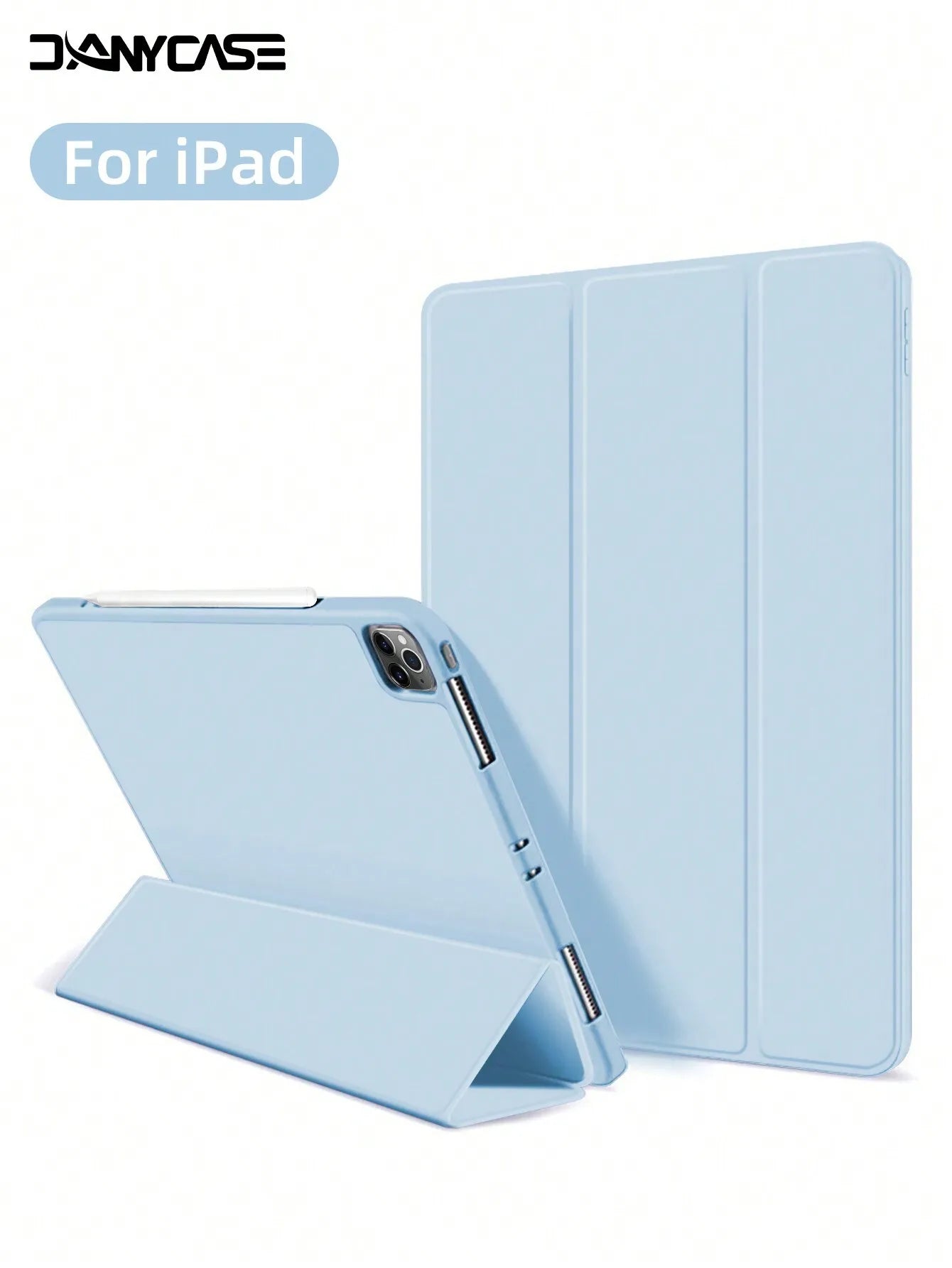 Protective Case With Pencil Slot, Compatible With IPad A16 2025, Air 11"/13", M2/M3, Pro 11"/13", M4 2024, Air 5/4 10.9", Air 3 10.5", 9th/8th/7th Gen 10.2", 5th/6th Gen 9.7", Mini 6