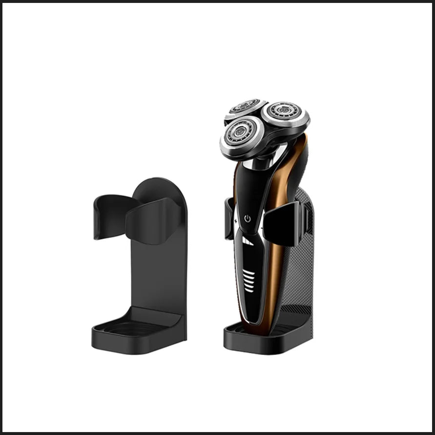 Bathroom Shaver & Toothbrush Holder, Wall Mounted Razor Rack with Adhesive, Space Saving Traceless Organizer for Shaving Accesso