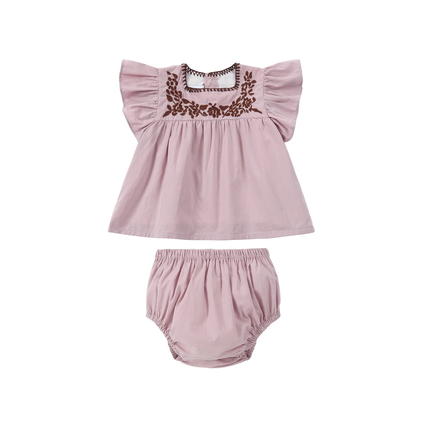 AP Chocolate Collection 2025 Spring Summer Embroidery Family Matching Clothing Set Girl Dress Baby 2-Pieces Blazer Shirt Shorts