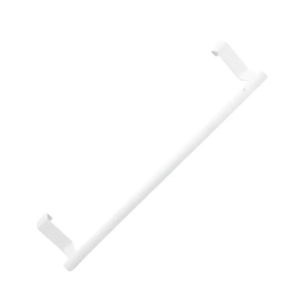 1/2Pcs Towel Rack Over Door Towel Bar Hanging Holder Stainless Steel Bathroom Kitchen Cabinet White Black Towel Rag Shelf Hanger