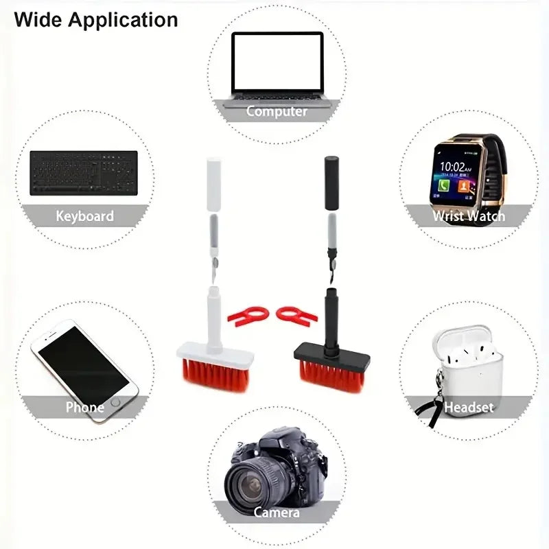5 in 1 Keyboard Cleaning Brush Kit Keycap Puller Earbuds Cleaner for Airpods Pro 1 2 3 Bluetooth Earphones Case Cleaning Tools